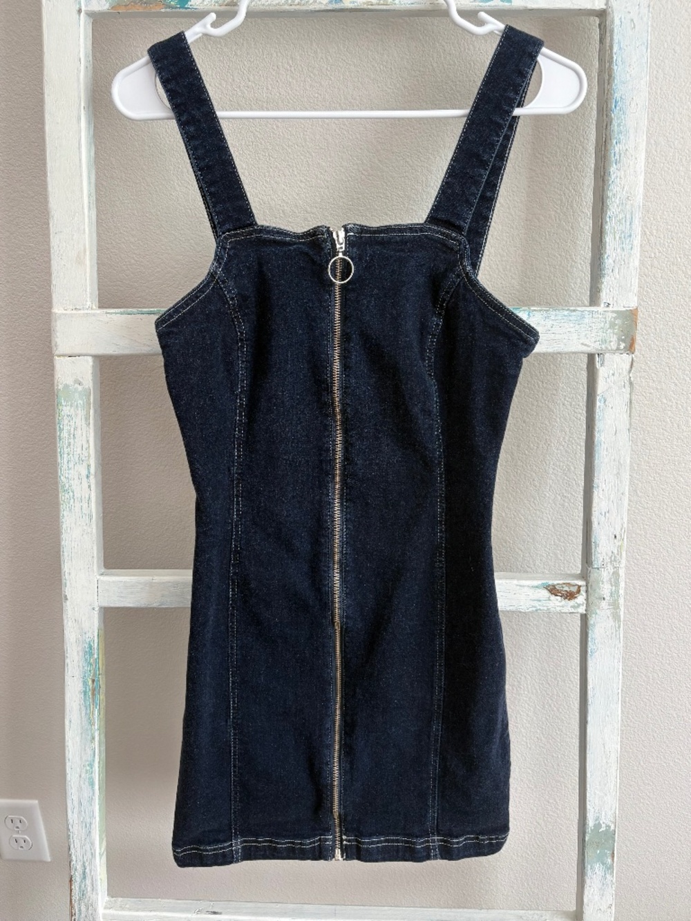 TOPSHOP Zip-up Denim Dress size 10/medium